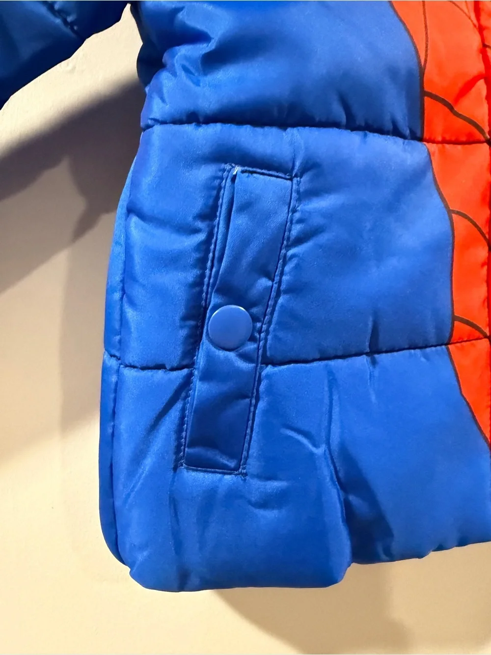 Carter's Red and Blue Spider-Man Hooded Puffer Jacket - Marvel NWT